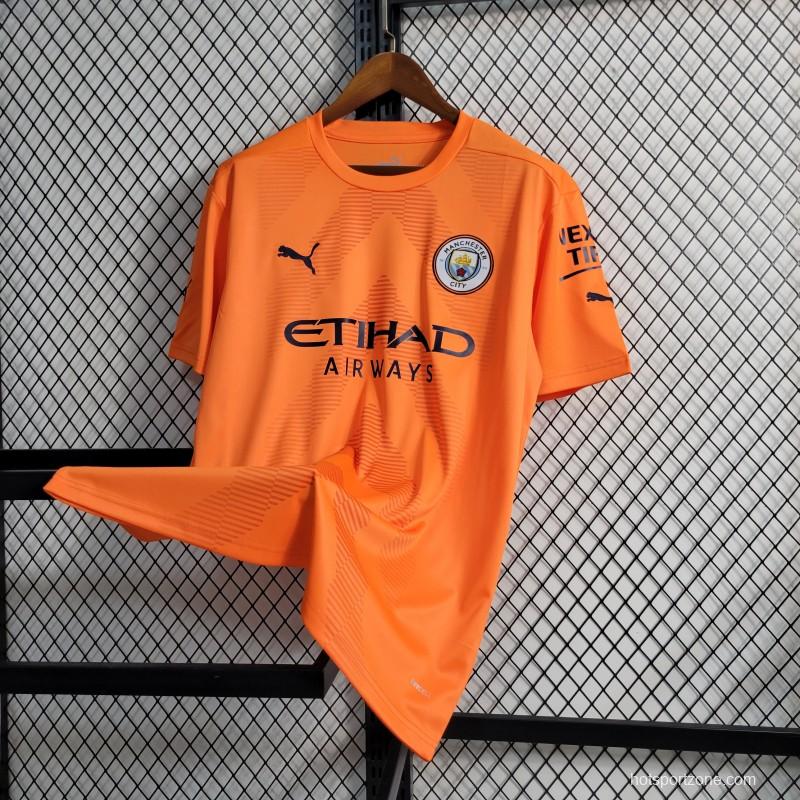 22-23 Manchester City Orange Goalkeeper Jersey