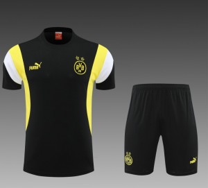 23 24 Borussia Dortmund Black Short Sleeve+Shorts