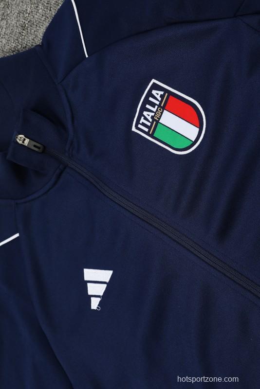 2023 Italy Navy Full Zipper Jacket +Pants