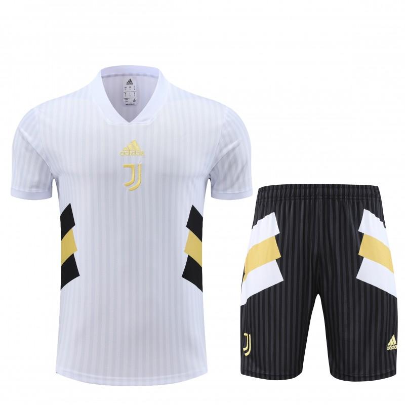 23 24 Juventus White Remake Icon Short Sleeve+Shorts