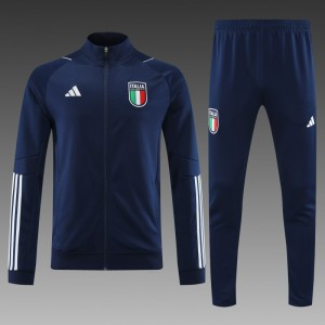 2023 Italy Navy Full Zipper Jacket +Pants