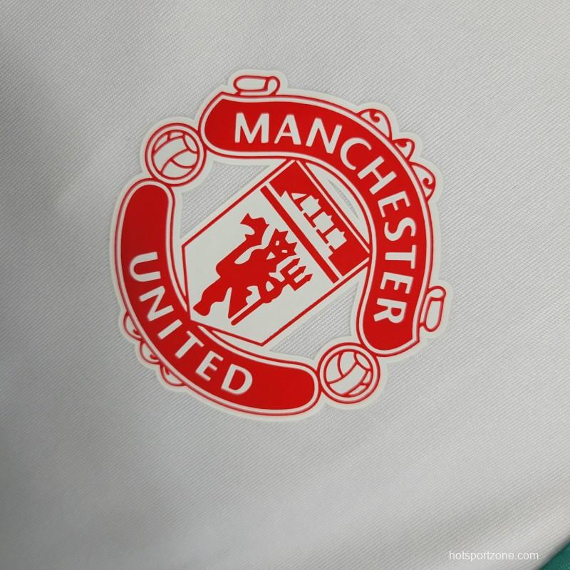 23-24 Manchester United White Training Vest Jersey