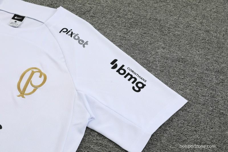 23/24 Palmeiras White Short Sleeve Jersey+Shorts