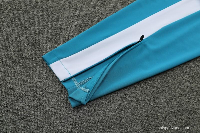 23/24 Manchester City Blue White Half Zipper Jacket+ Pants