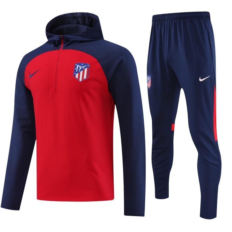 23/24 Atletico Madrid Red/Navy Half Zipper Jacket+ Pants