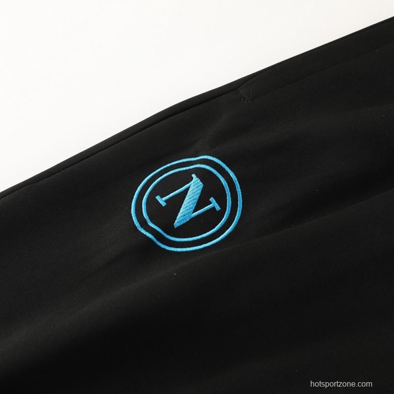 23/24 Napoli Black Full Zipper Jacket+Pants