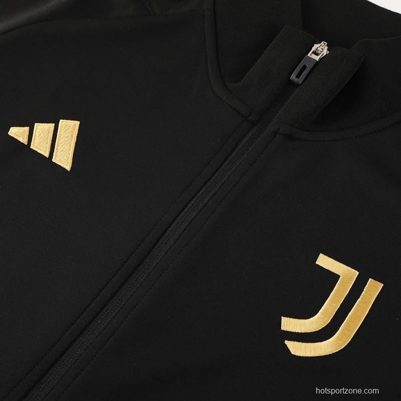 23/24 Juventus Black Full Zipper Jacket+Pants