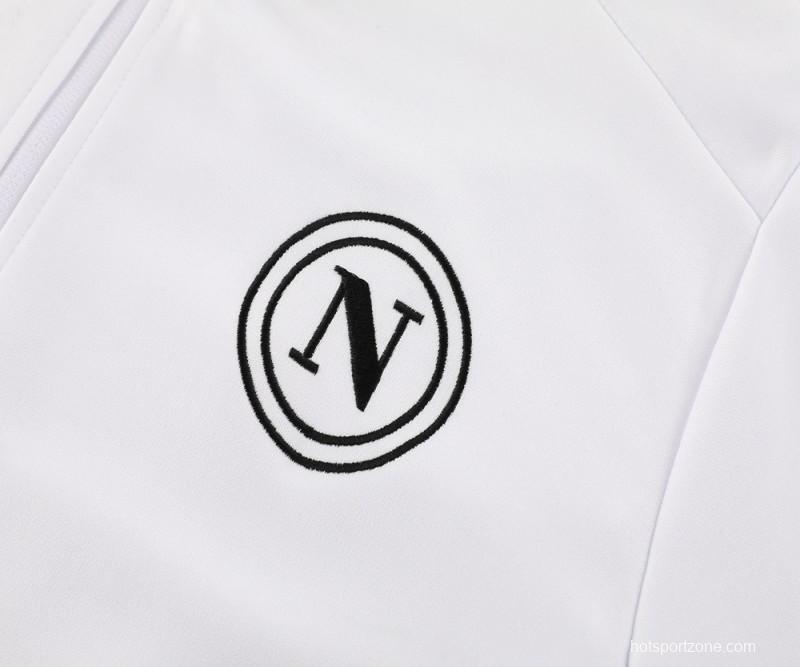 23/24 Napoli White Full Zipper Jacket+Pants