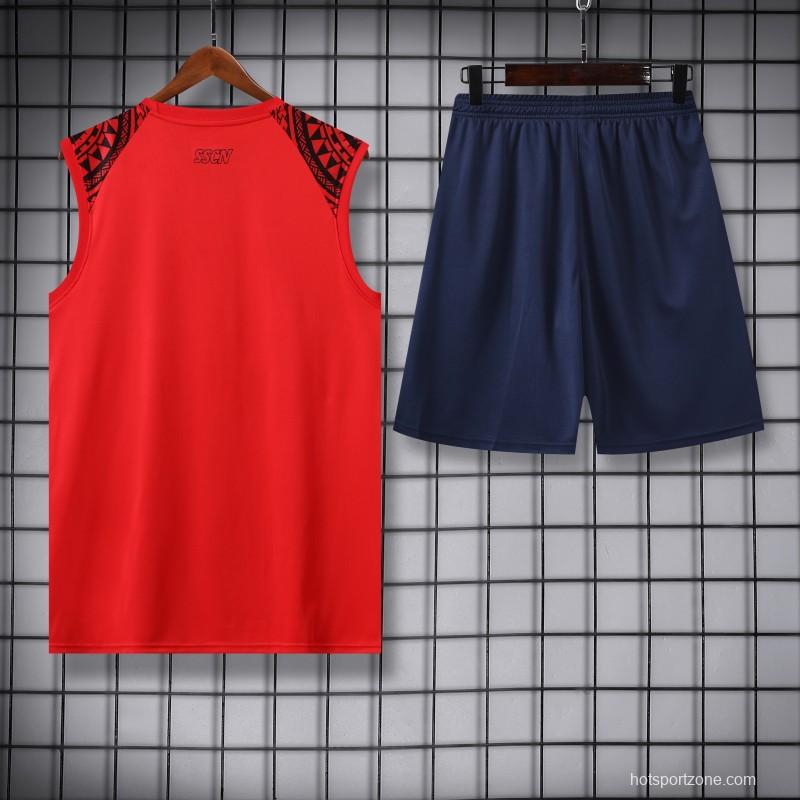 23/24 Napoli Red Vest Jeresy+Shorts