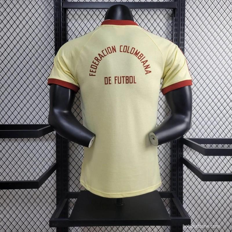 Player Version 2024 Colombia Yellow Casual T-Shirt