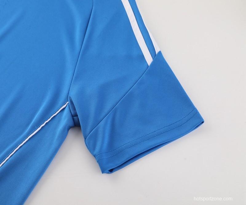 2024 Adidas Blue Short Sleeve Jersey+Shorts