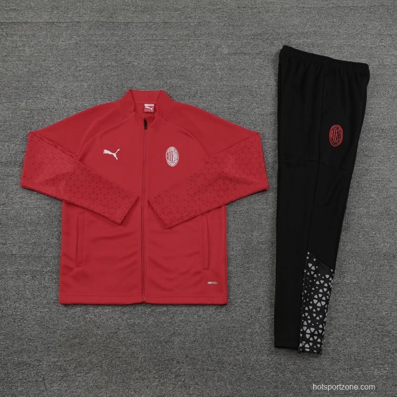 23/24 AC Milan Full Zipper Jacket+Pants
