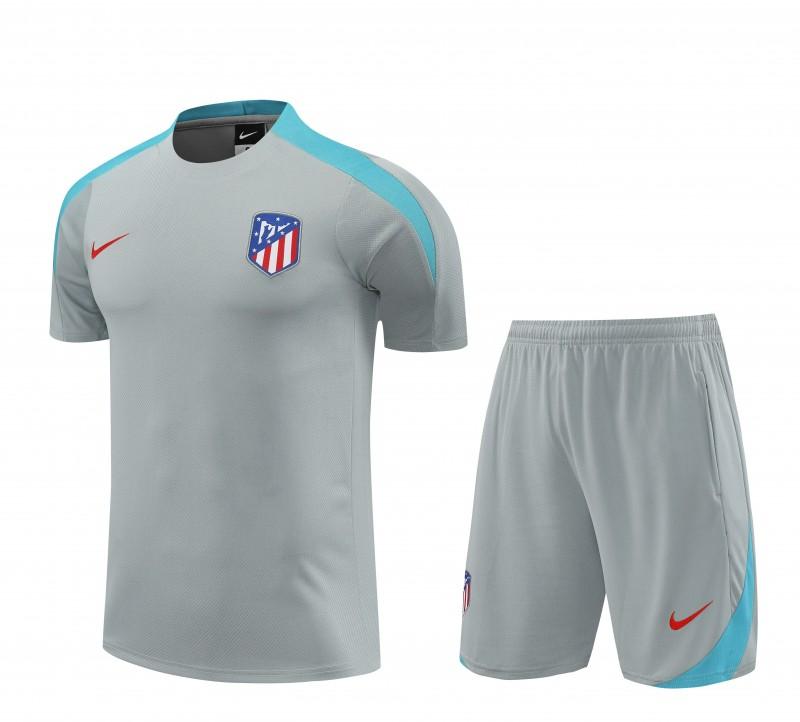 23/24 Atletico Madrid Grey Cotton Short Sleeve Jersey+Shorts