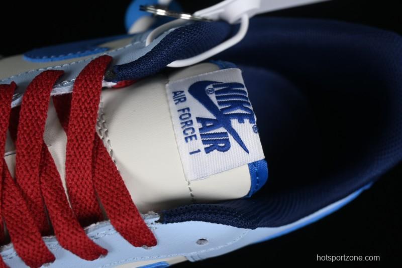 Nike Air Force 1 '07 Low Custom Casual Sneakers "Joker Red" with Full-Length Hexagonal Air Cushion - XL2402-333