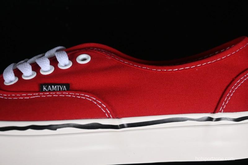 Kamiya x Vulcanize Sneaker 23AW High-End Line Mihara Yasuhiro Dissolution Red Shawn Yue Same Style Painted Letters Low-Top Canvas Shoes