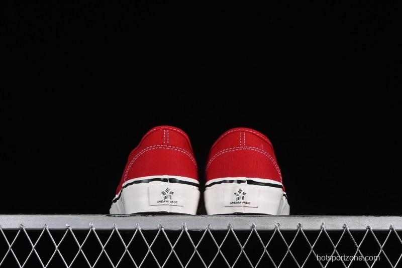 Kamiya x Vulcanize Sneaker 23AW High-End Line Mihara Yasuhiro Dissolution Red Shawn Yue Same Style Painted Letters Low-Top Canvas Shoes