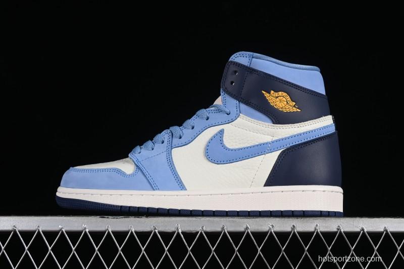 Air Jordan 1 High-Top "First in Flight" Obsidian 2.0  Basketball Shoes