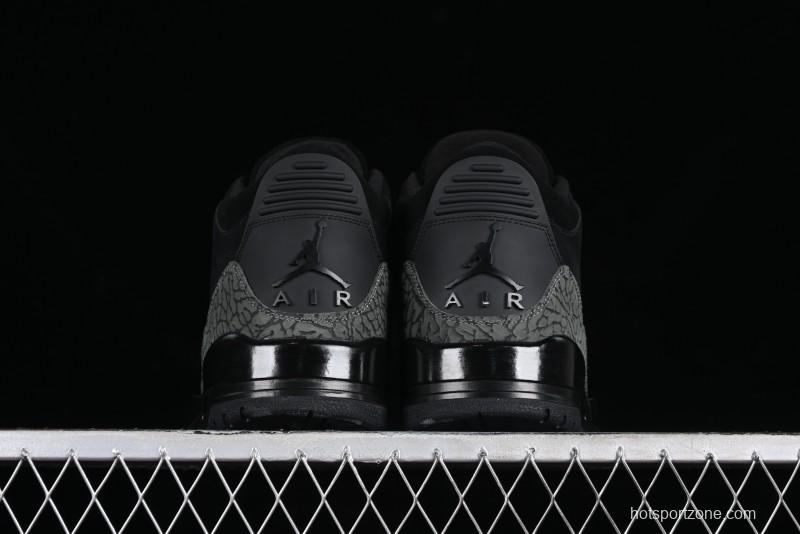 Nike Air Jordan 3 Retro Sneakers in Black with Elephant Print - CK9246-168