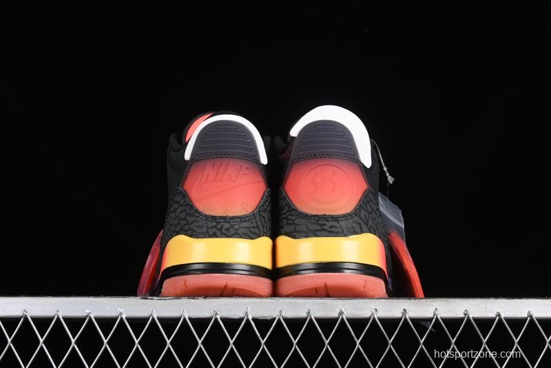 Nike Air Jordan 3 Retro "Rio" Collaboration Sneakers with Gradient Heel and J Balvin Logo - FN0344-001