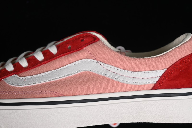 Vans Old Skool Reissue 136 High-End Pink Canvas Vulcanized Shoes with Detachable Lightweight Anti-Fatigue Insole - VN000MT6DWB