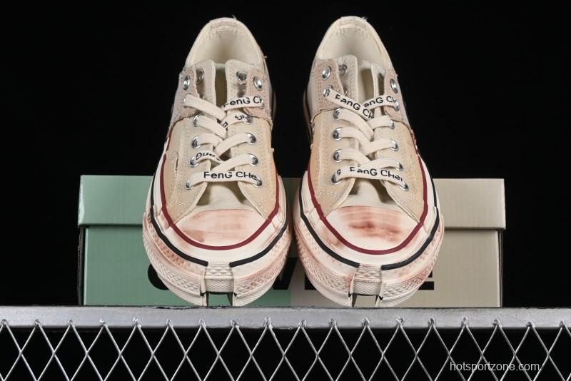 Feng Chen Wang Converse Chuck 70 Low 2-in-1 Deconstructed Canvas Sneakers - A07718C