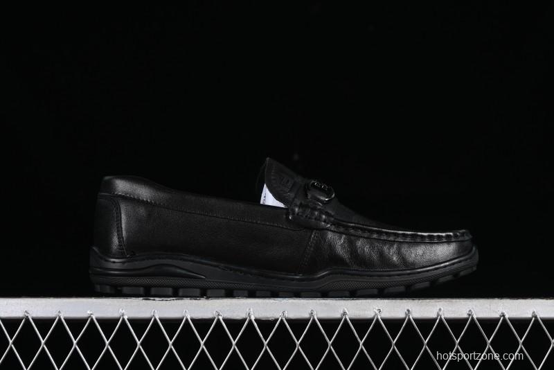 ECCO Soft Moc Series Loafers Men's British Slip-On Driving Shoes - 65707001001