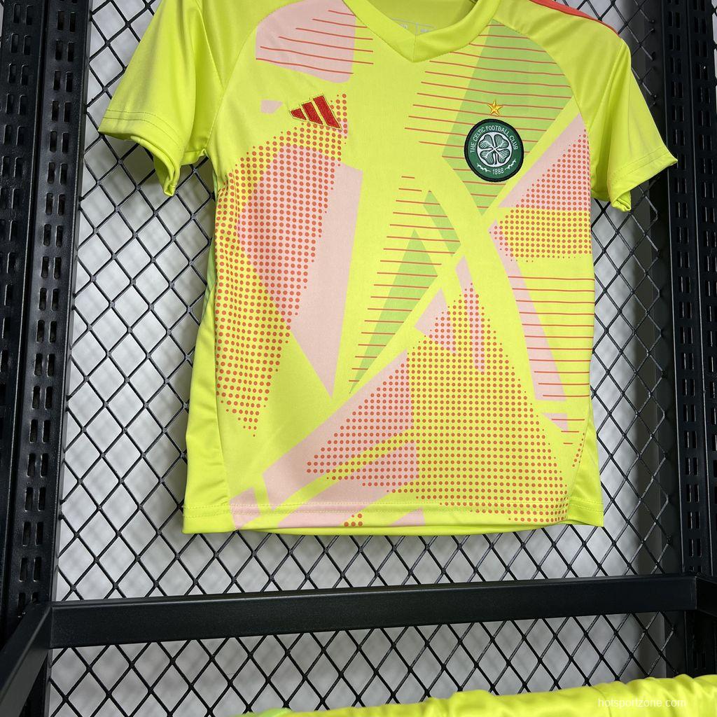 24/25 Kids Celtic Goalkeeper Yellow Jersey