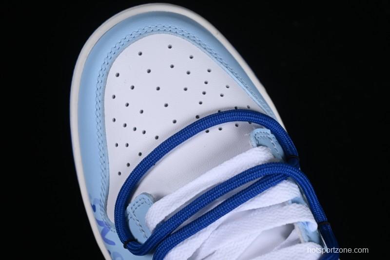 Nike Dunk Low Winter is Here Minimalist White Blue SB Lace-Up Low-Top Casual Skate Shoes - DV0831-104