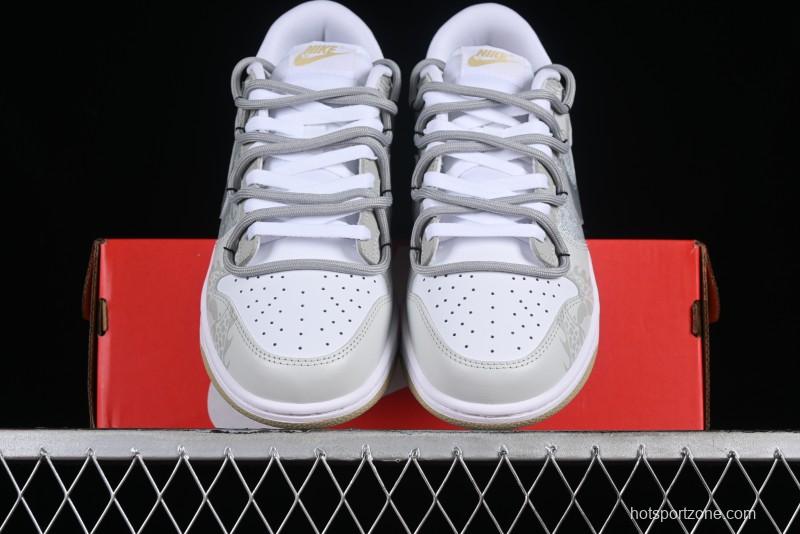 Nike Dunk Low SB Year of the Dragon Limited Edition Silk Patchwork Casual Skate Shoes - DV0833-100