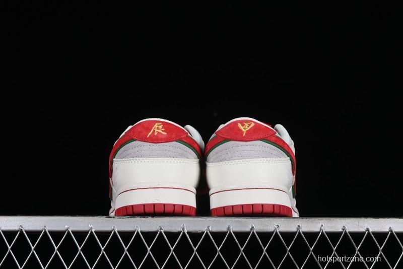 Nike SB Dunk Low Chinese New Year Limited Edition - Lucky Red Anniversary Custom Low-Top Casual Sneakers - CR8033-506