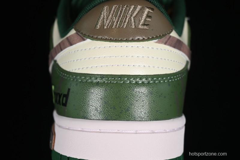 Nike Dunk Low Panda Prank Street Racing Lightyear Distressed SB Strap Low-Top Casual Sneakers - DD1391-300