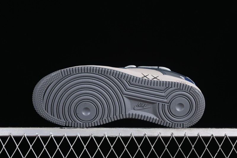 Nike Air Force 1 '07 Low Custom Strap Casual Sneakers with Kaws Collaboration - KS6869-333