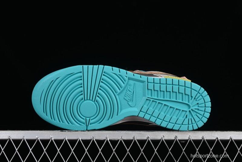 Nike Dunk Low Panda Prank Spring Touchdown Spring Forward Brown Green SB Strap Low Top Casual Skate Shoes - DV0834-101