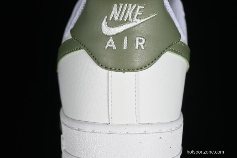 Nike Air Force 1 '07 Low Casual Sneakers in White Green - DV3808-106