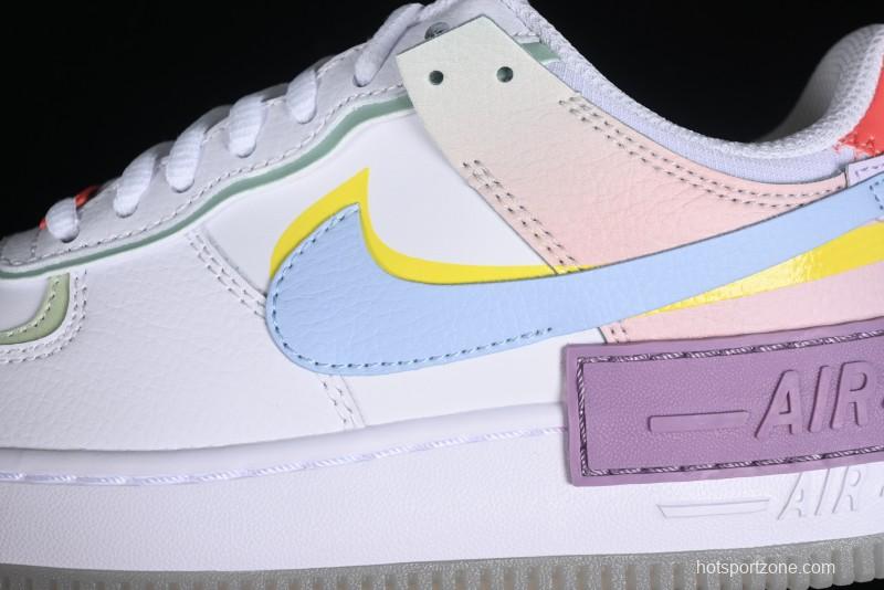 Nike Air Force 1 Shadow Lightweight Elevated Low-Top Versatile Sneakers - CW2630-141