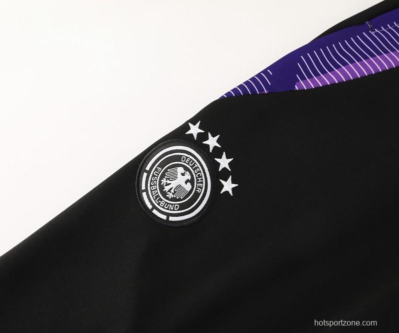 2024 Germany Purple Full Zipper Jacket +Long Pants