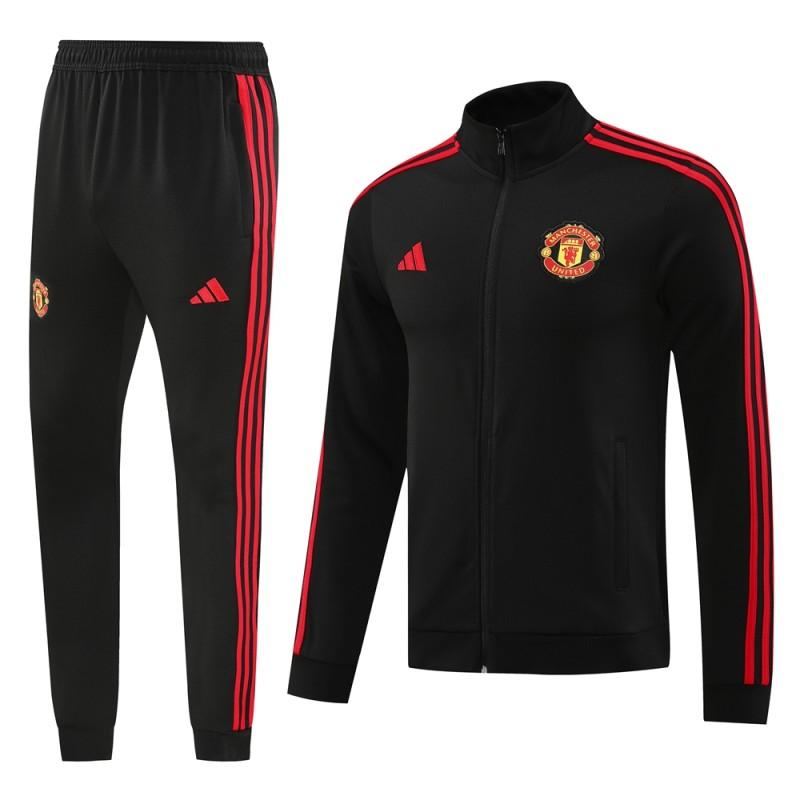 24/25 Manchester United Black Full Zipper Jacket +Long Pants