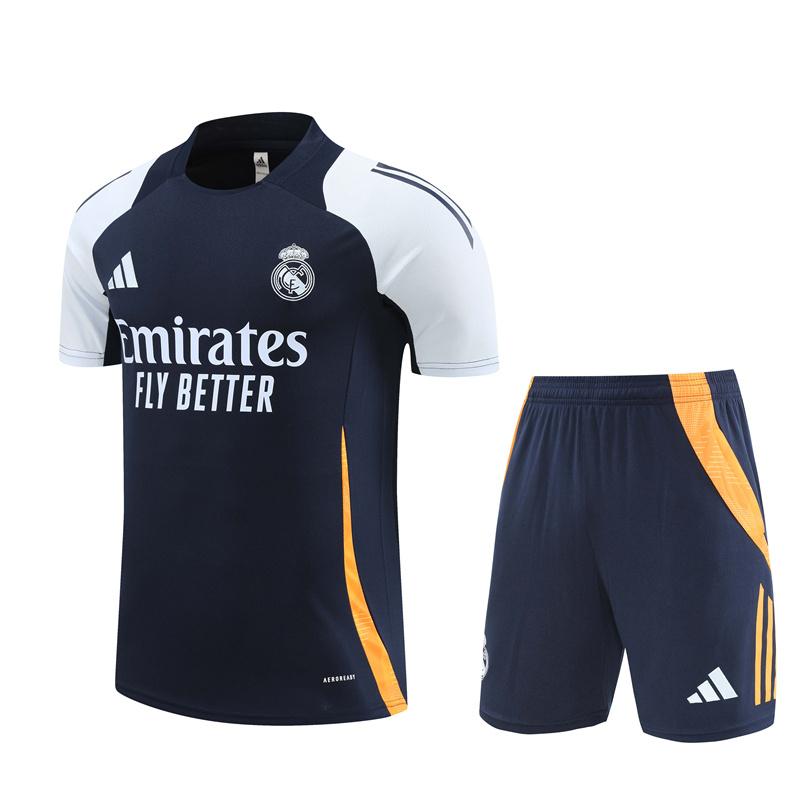 24/25 Real Madrid Navy White Short Sleeve Jersey+Shorts