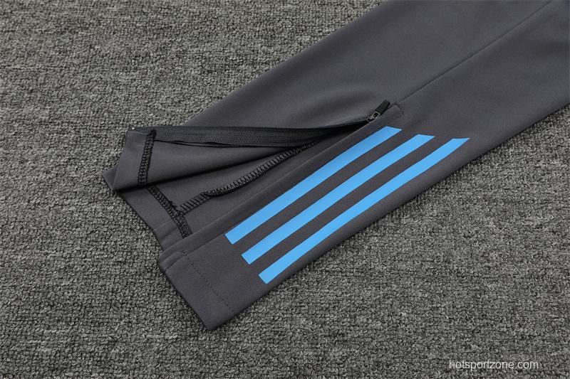 2024 Argentina Grey Half Zipper Jacket+Long Pants