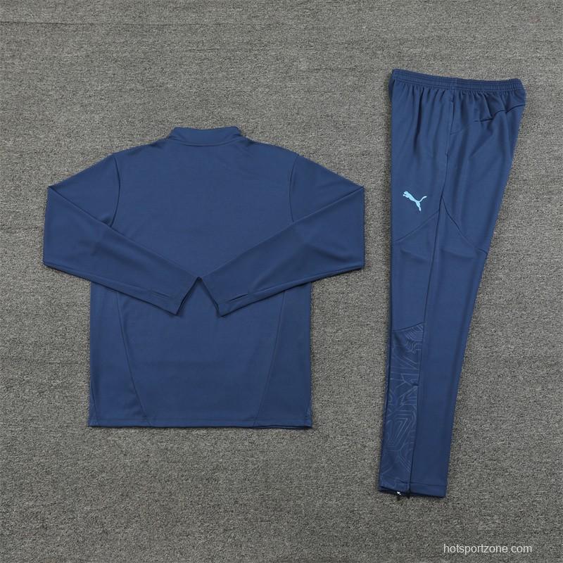 24/25 Manchester City Navy Half Zipper Jacket+Long Pants