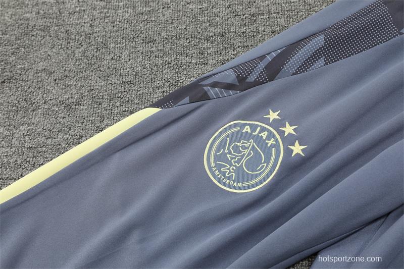 24/25 Juventus Yellow Half Zipper Jacket+Long Pants
