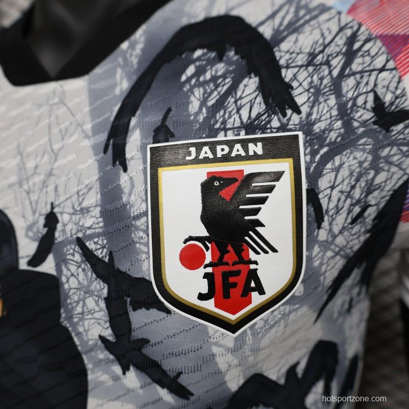 Player Version 2022 Japan Away White Jersey With Itachi Uchiha Printing Jersey