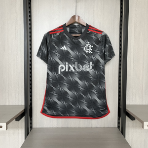 24/25 Womens Flamengo Third Black Jersey With Full Sponsor