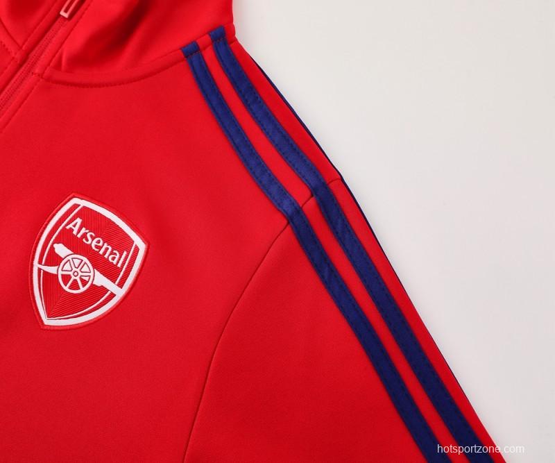 24/25 Arsenal Red Full Zipper Jacket +Long Pants