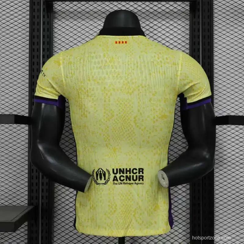25/26 Player Version Barcelona Yellow 125Th Anniversary Jersey