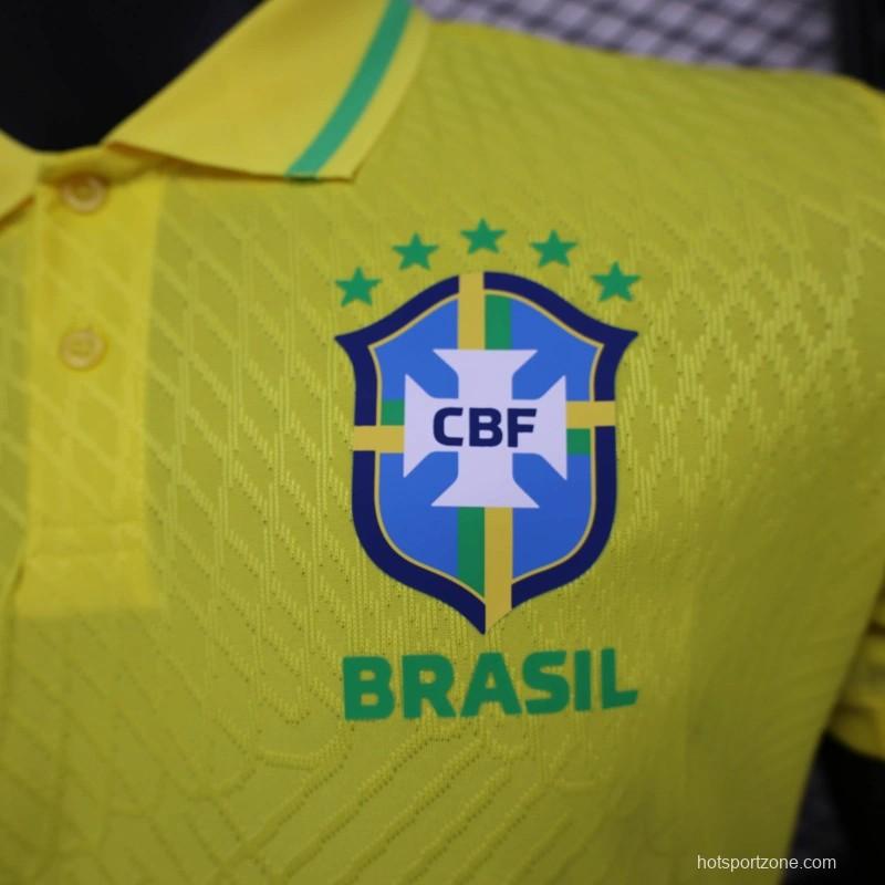 25/26 Player Version Brazil POLO Yellow Jersey