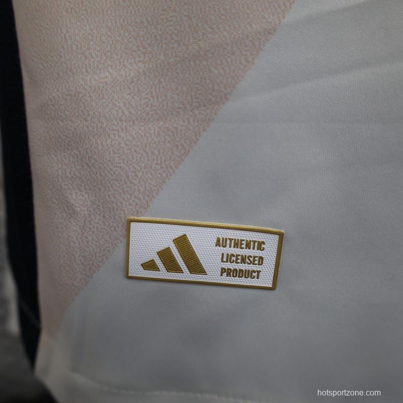 Player Version 2025 Spain Pre-Match White with Geometric Pattern Jersey