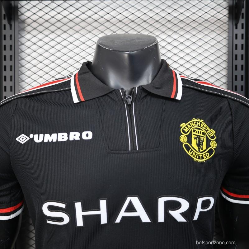 Player Version 98/99 Manchester United Third Black Jersey