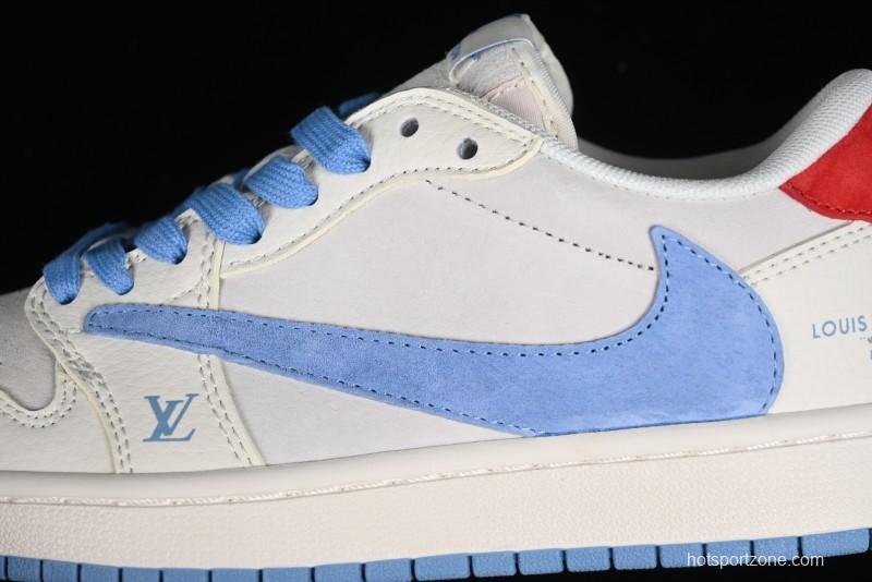 Nike Travis Scott x Fragment Design x Air Jordan 1 Low OG SP AJ1 LV Collaboration Casual Sneakers - XY2688-101