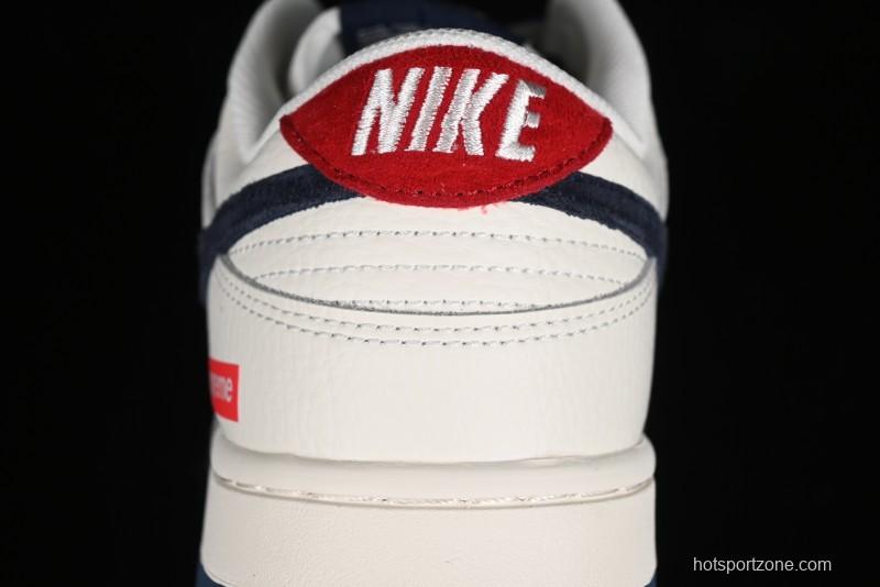 Nike SB Dunk Low Supreme Collaboration Anniversary Custom Low-Top Casual Skate Shoes - FC1688-142